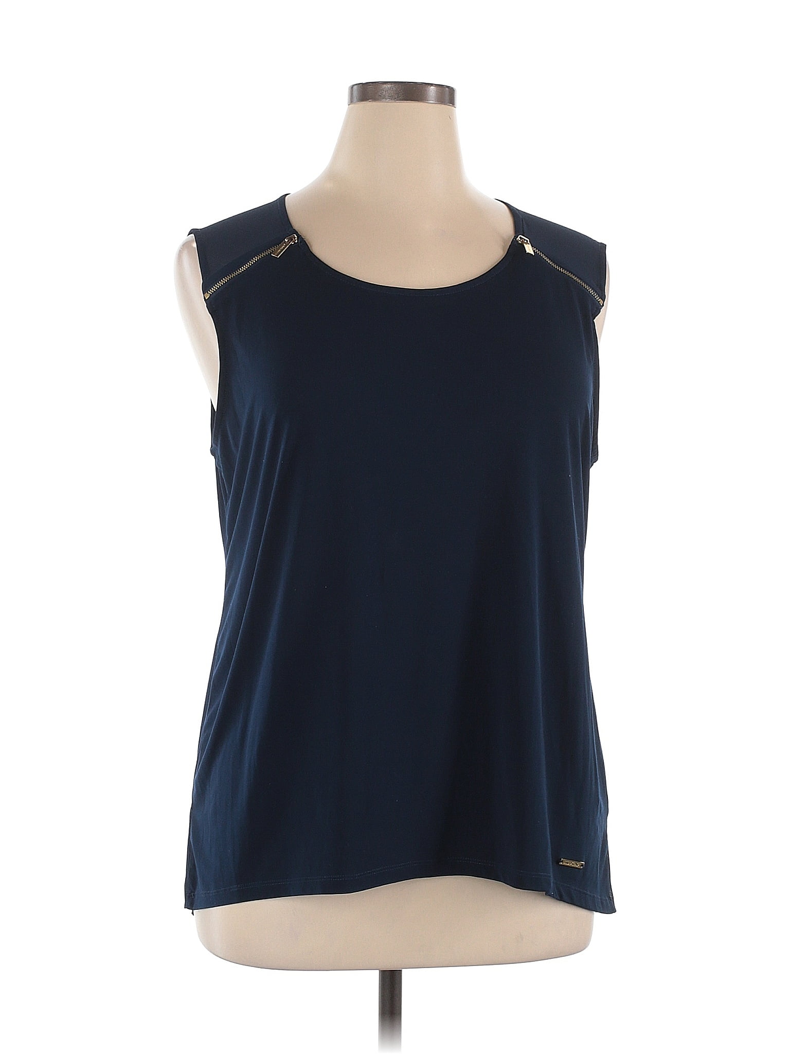 Ellen Tracy Blue Sleeveless Top Size XL