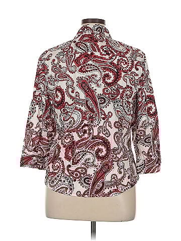 Jones New York Signature 3/4 Sleeve Button-Down Shirt (view 2)