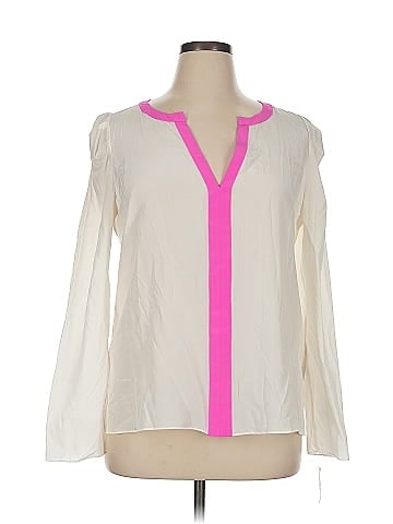 Rachel Roy Long Sleeve Silk Top (view 1)