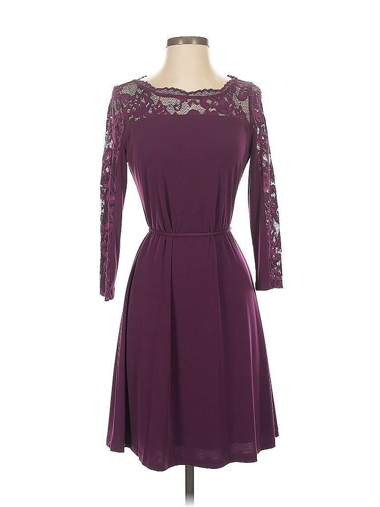 Ivanka Trump Burgundy Purple Cocktail Dress Size L (estimated) - photo 1