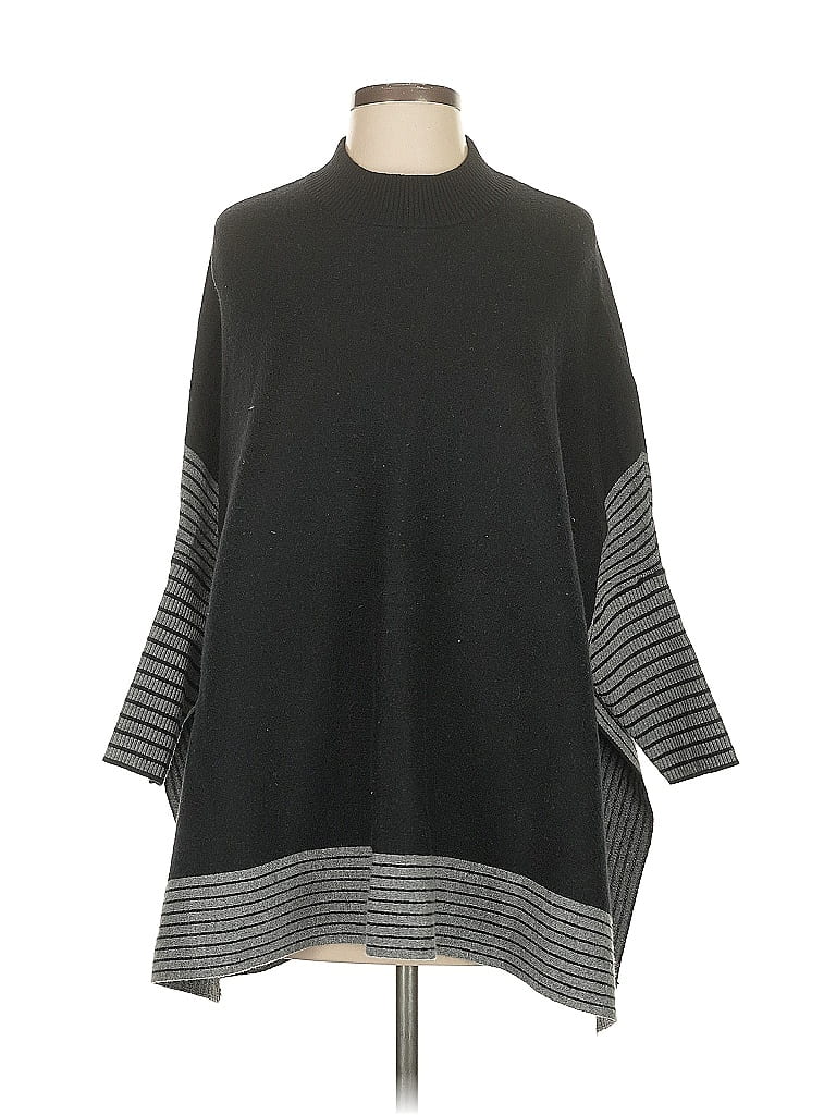 Pre-owned Cocobleu Poncho In Black