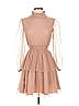 Hello Molly 100% Polyester Tan Cocktail Dress Size 2