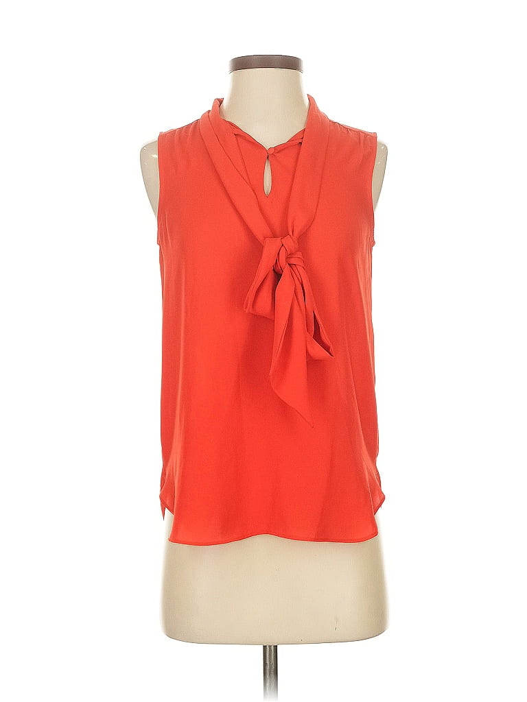 Pre-owned J.crew 365 Sleeveless Blouse In Orange