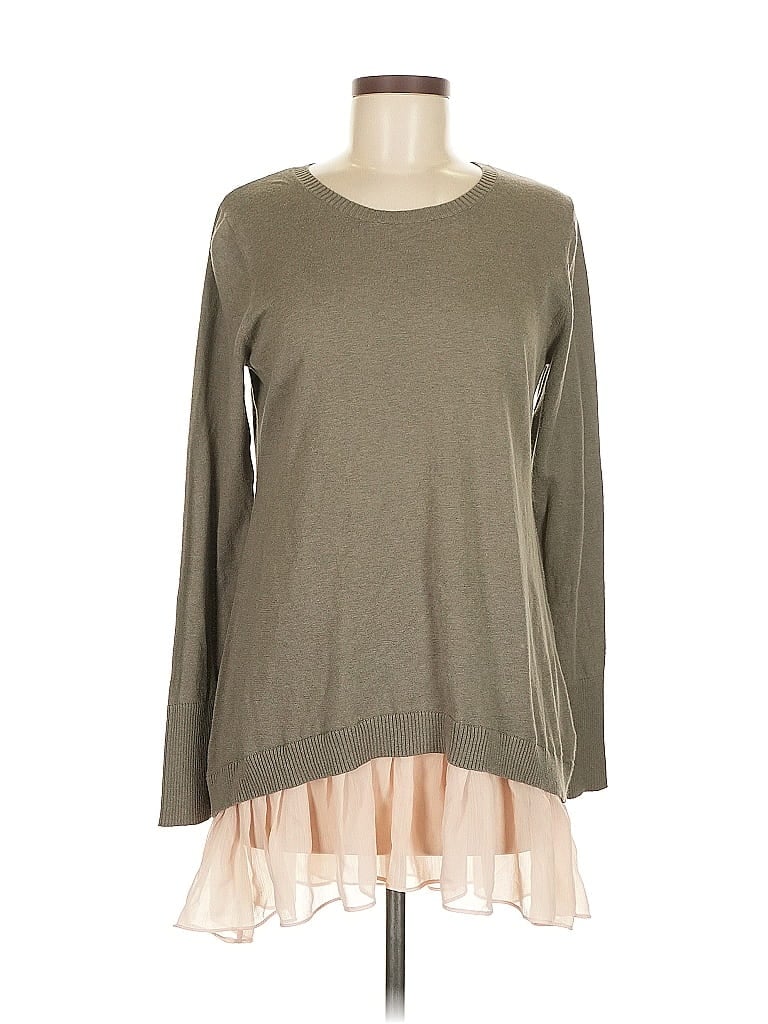 LOGO by Lori Goldstein Tan Pullover Sweater Size M - photo 1