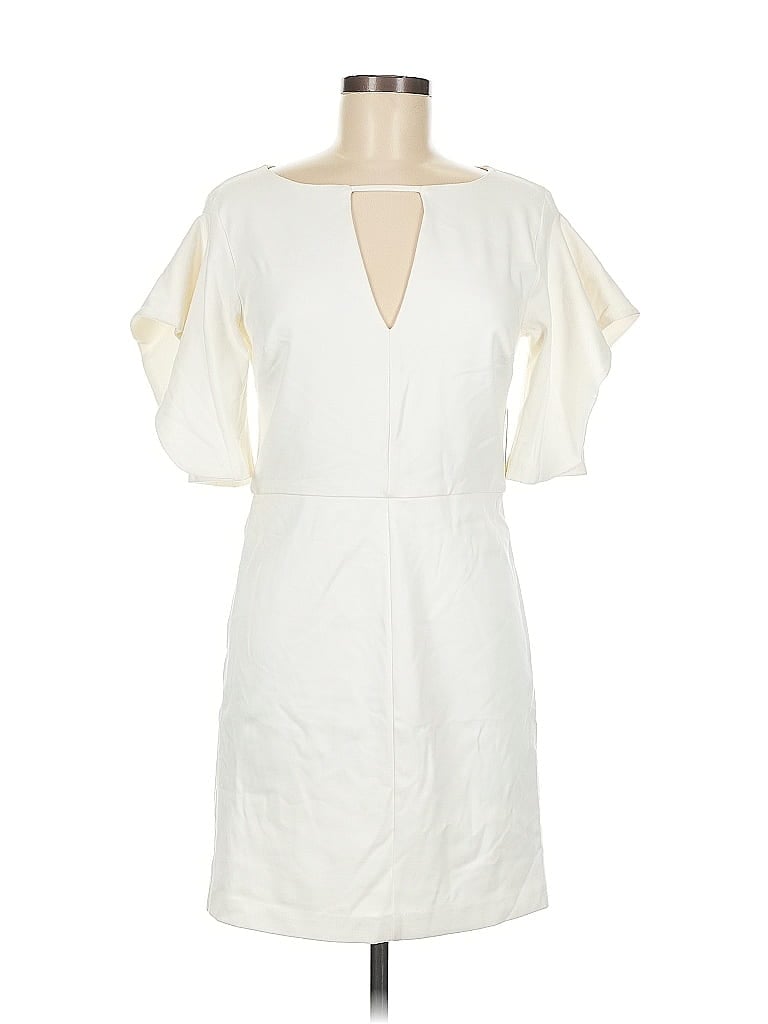 Pre-owned H By Halston Cocktail Dress In White
