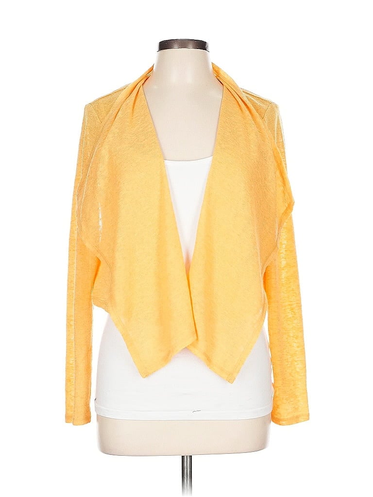 G by Giuliana Rancic 100% Polyester Yellow Cardigan Size L - photo 1