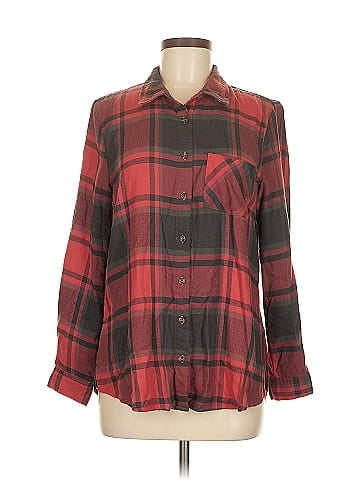 Pink Rose Long Sleeve Button-Down Shirt (view 1)