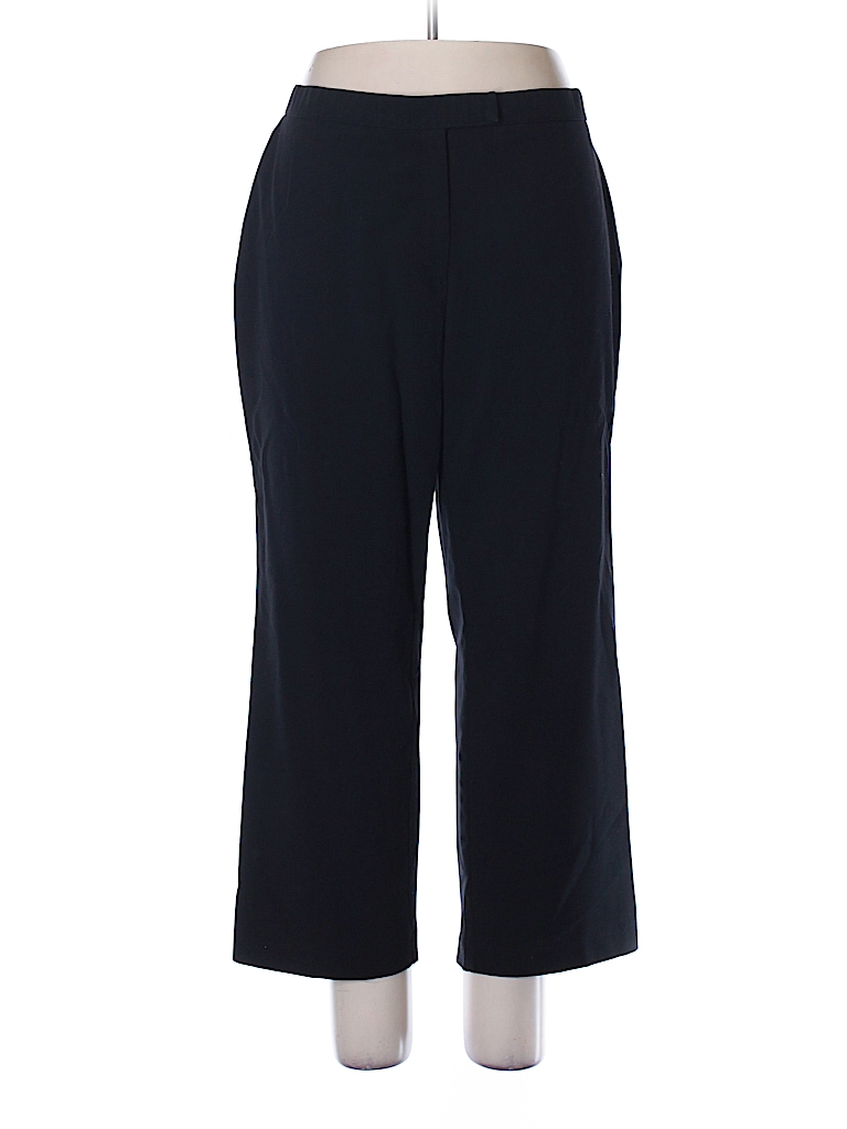 Sag Harbor Solid Black Dress Pants Size 16 (Petite) - 76% off | thredUP