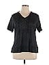 Balance Collection Black Short Sleeve Blouse Size 1X - photo 1