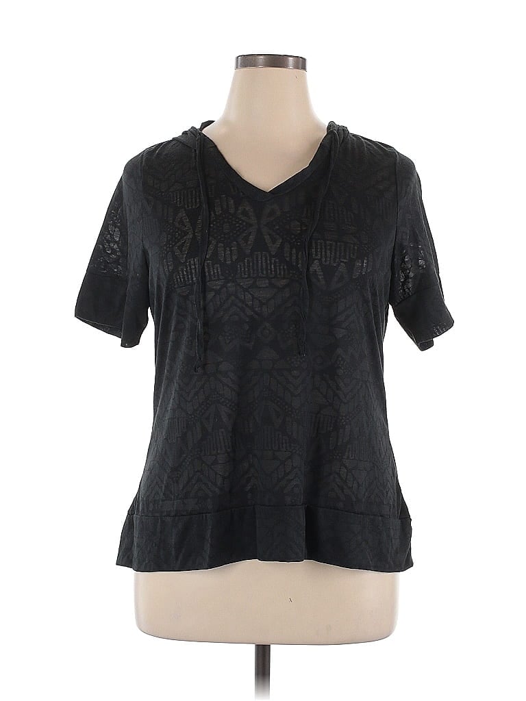 Balance Collection Black Short Sleeve Blouse Size 1X - photo 1