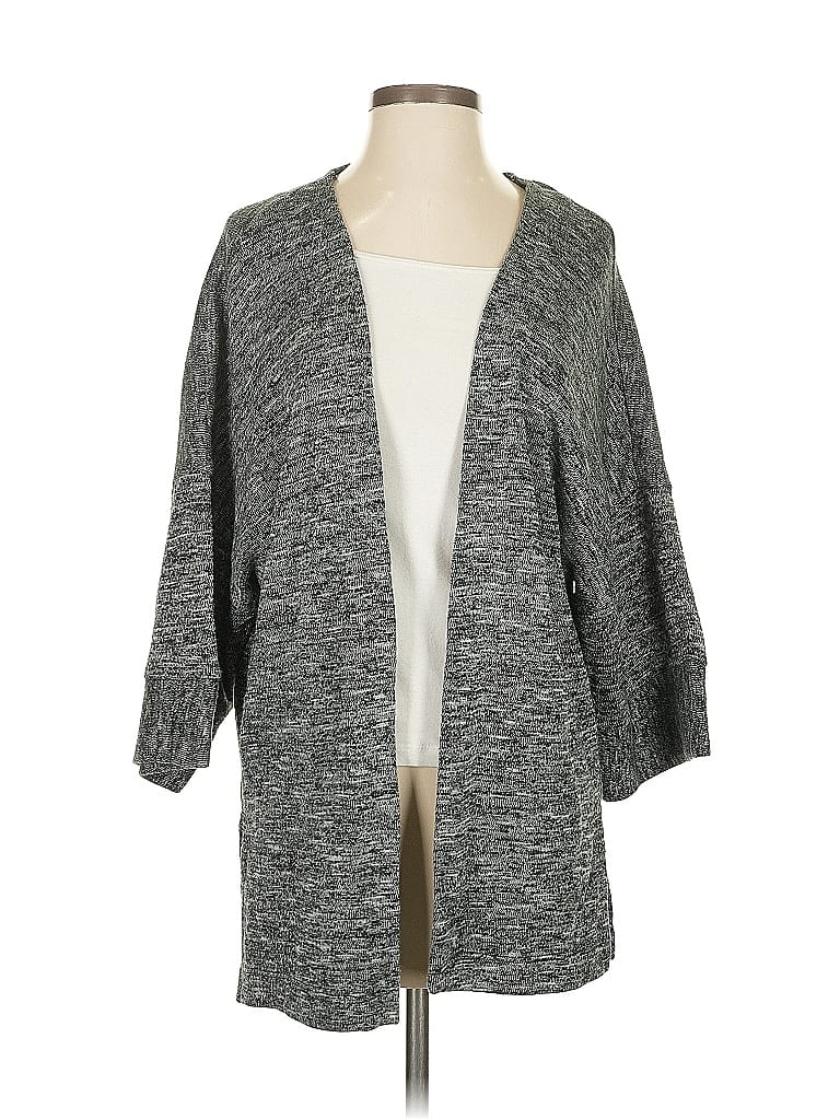 Pre-owned Ann Taylor Loft Cardigan Sweater In Gray