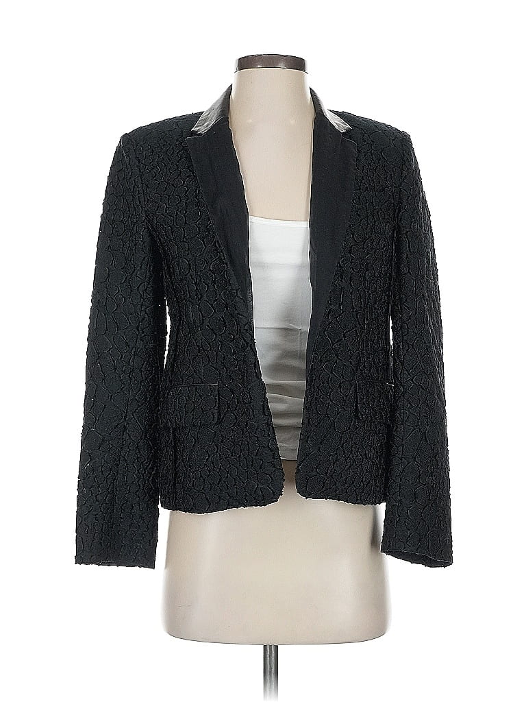 Reed Krakoff Chevron-herringbone Gray Black Blazer Size 4 - photo 1