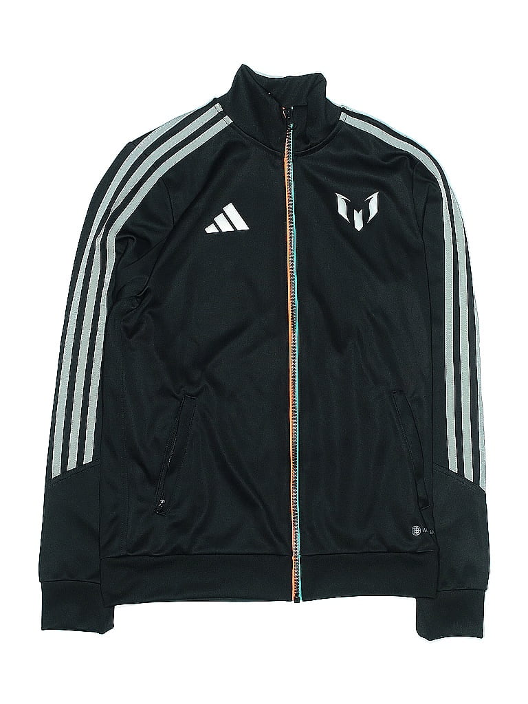 Adidas 100% Polyester Black Track Jacket Size S (youth) - photo 1