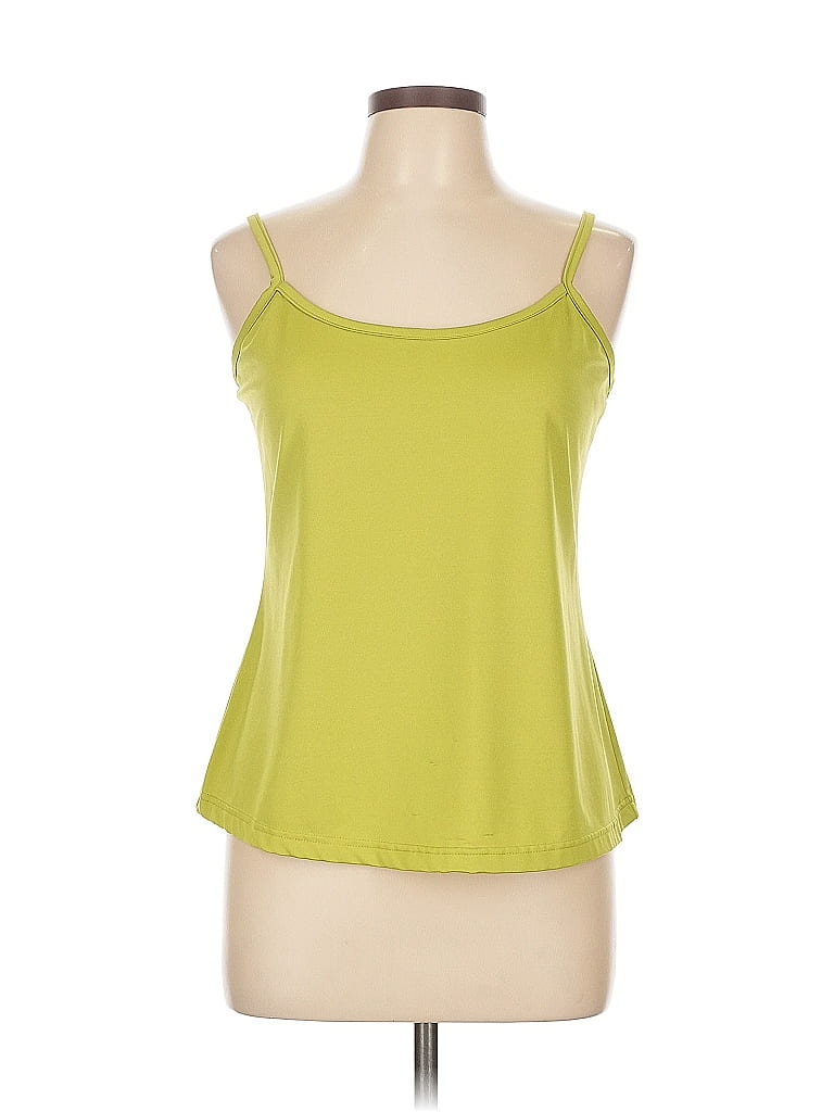 Pre-owned Ashley Stewart Tank Top Green Strapless Neckline Tops