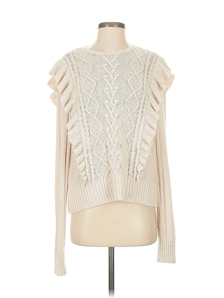 Pre-owned Express Pullover Sweater In White