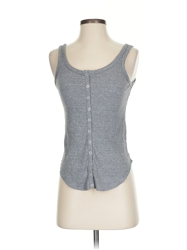 Pre-owned Chaser Tank Top Gray Sweetheart Neckline Tops
