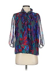 Tibi 3/4 Sleeve Silk Top