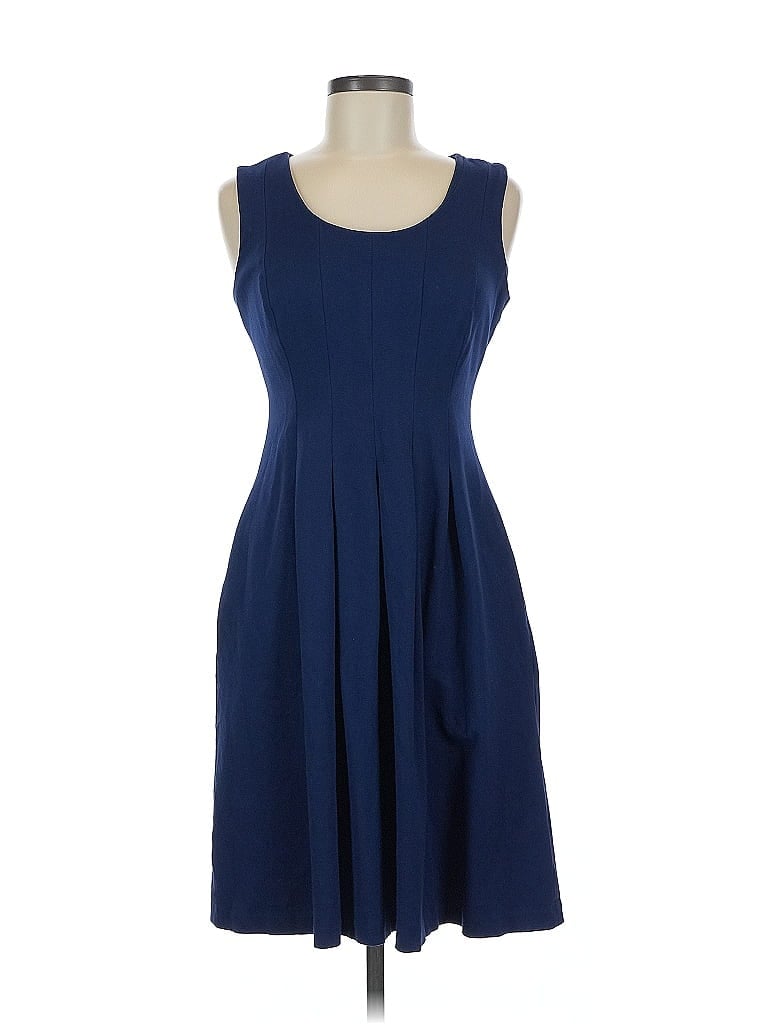 Pre-owned Lands' End Cocktail Dress In Blue