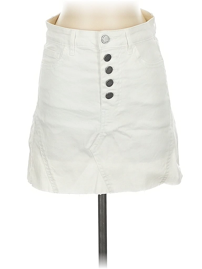 Click to view more detailed imagery on our partner's website Pre-owned Black Label By C'est Toi Denim Skirt In White