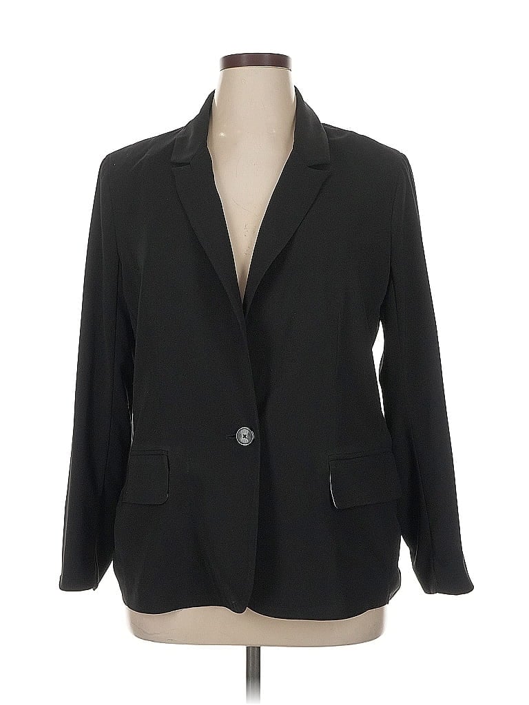 Pre-owned A.n.a. A New Approach Blazer Jacket In Black