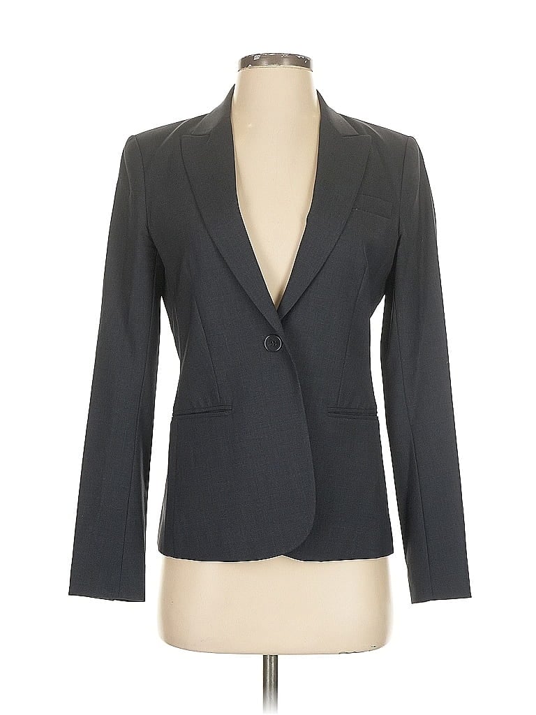 Pre-owned Theory Wool Blazer Jacket In Gray