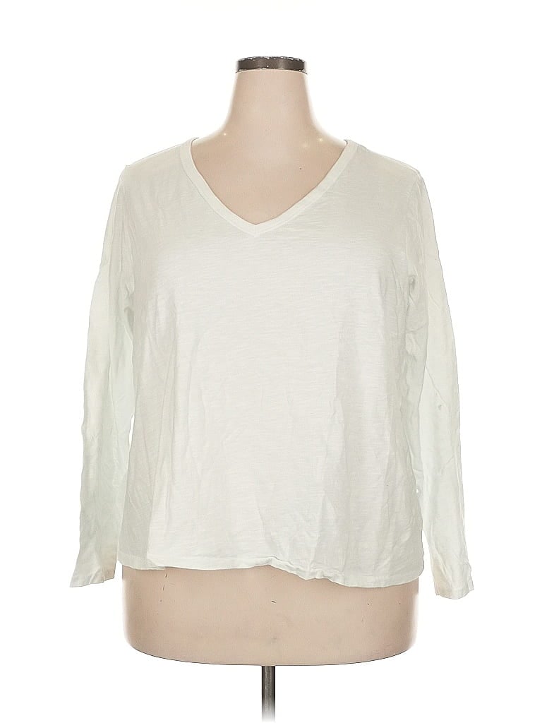 Pre-owned Old Navy 3/4 Sleeve T-shirt In White