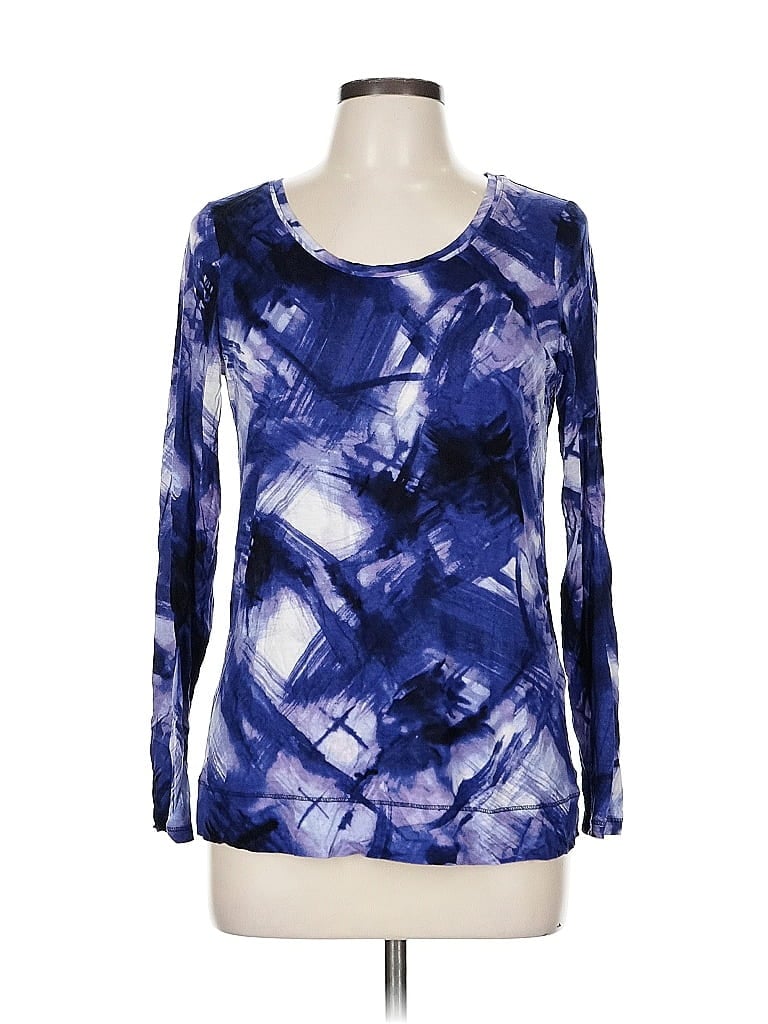 Pre-owned Simply Vera Vera Wang Long Sleeve T-shirt In Blue