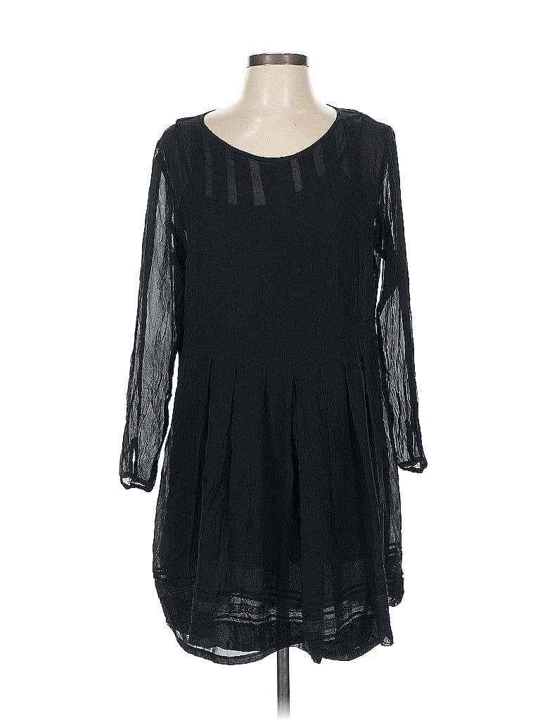 Laura Ashley 100% Silk Black Casual Dress Size UK 14 / US 10 - photo 1