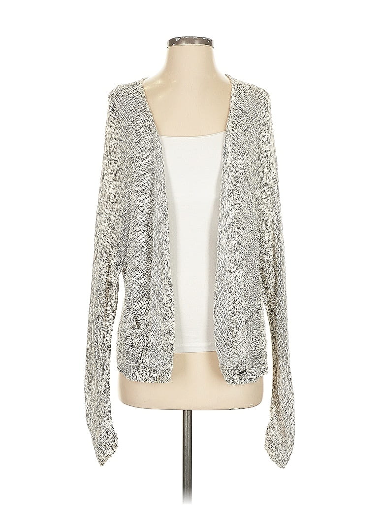 Pre-owned Hollister Cardigan Sweater In Silver