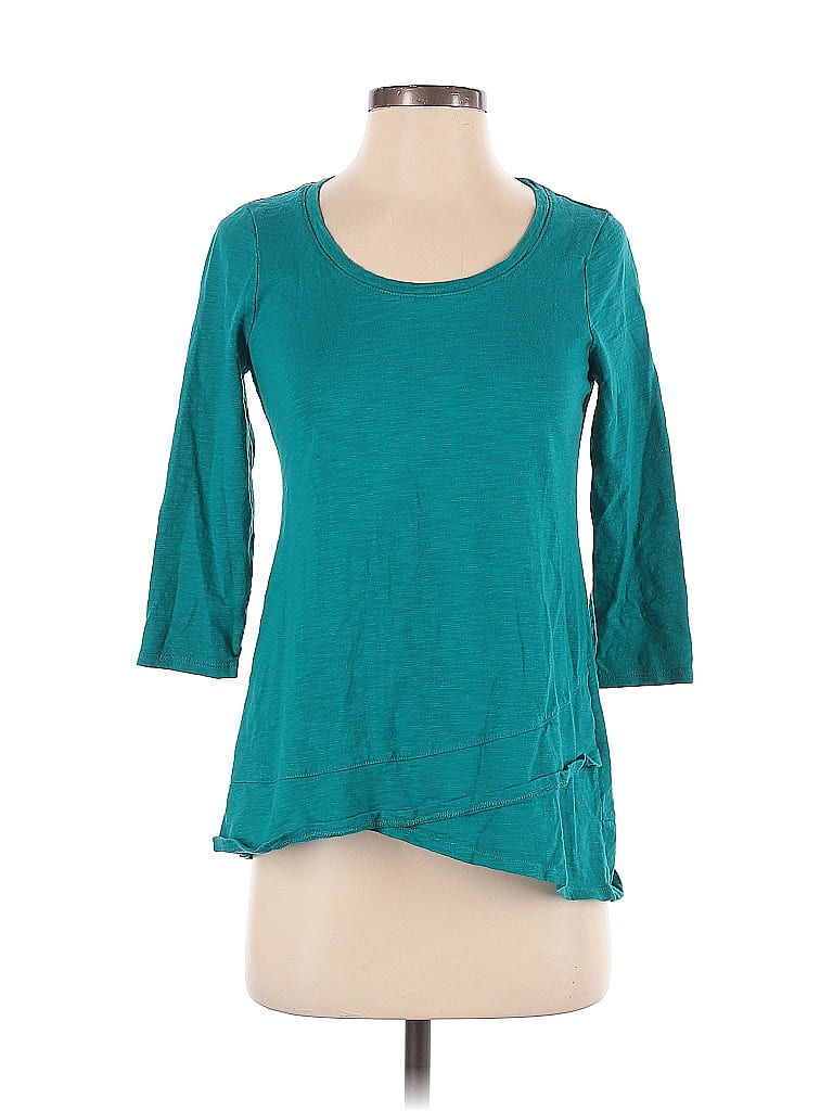 Pre-owned Chico's 3/4 Sleeve T-shirt In Blue