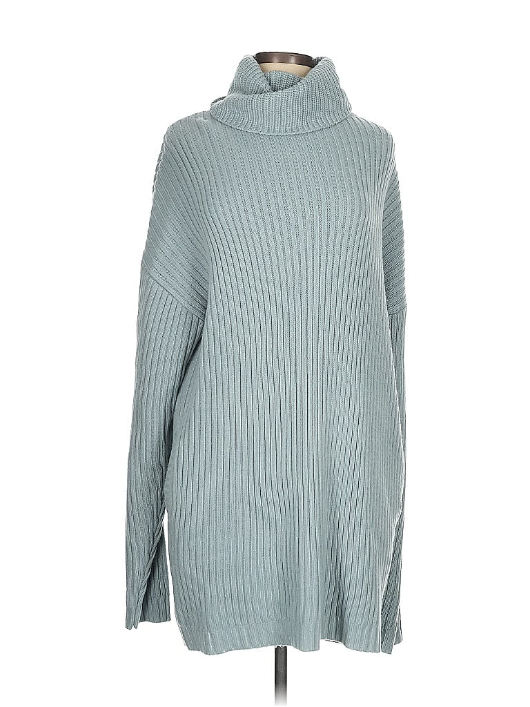 TOBI 100% Acrylic Teal Turtleneck Sweater Size M - photo 1