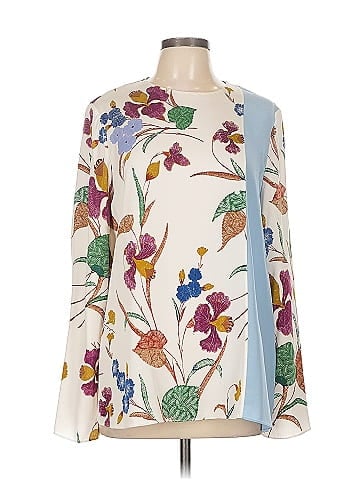 Diane von Furstenberg Long Sleeve Silk Top (view 1)