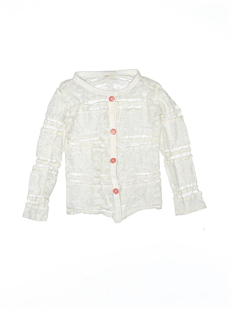 Pre-owned Assorted Brands Kids' Long Sleeve Blouse In White