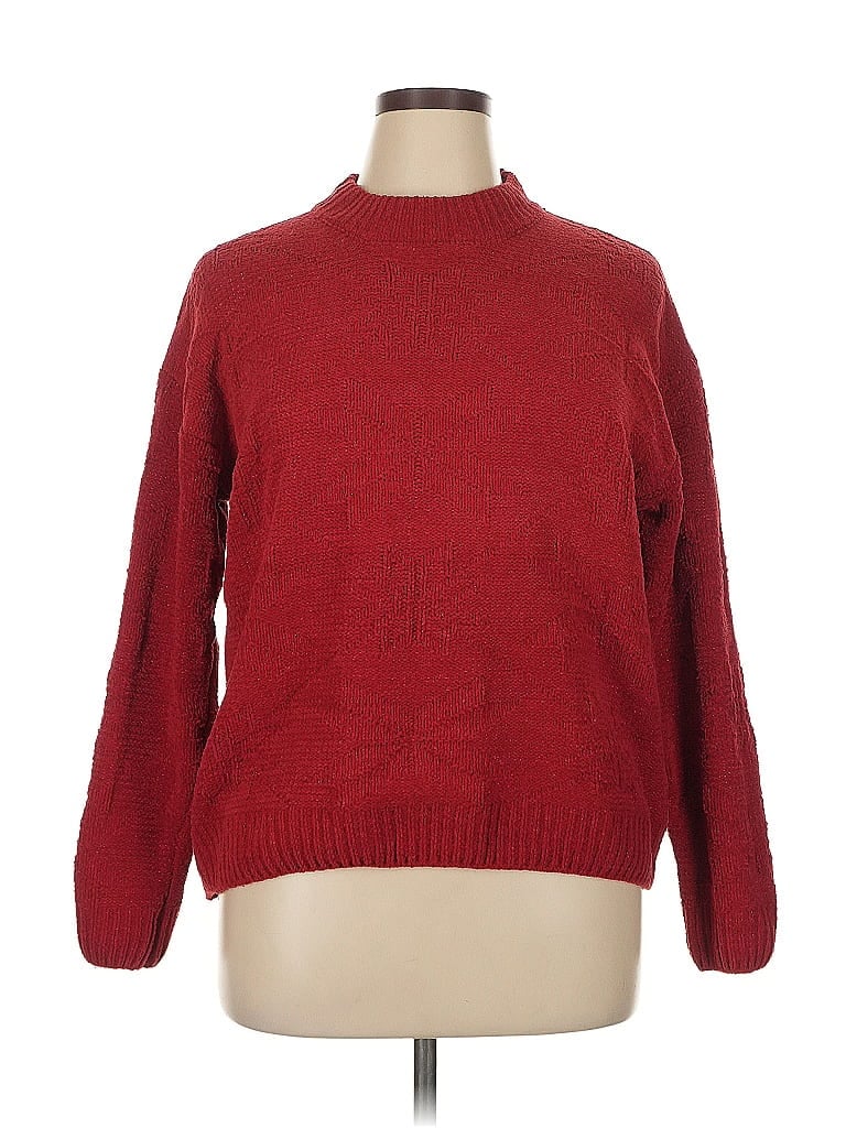 Pre-owned Weatherproof Turtleneck Sweater In Red