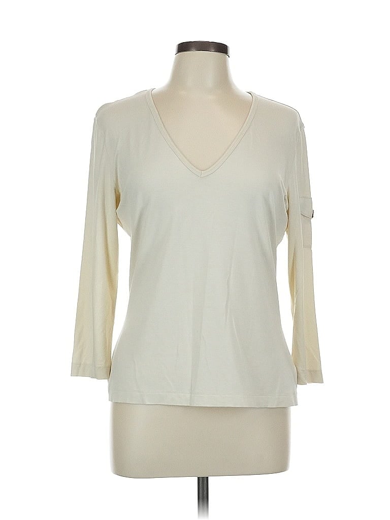 St. John Ivory 3/4 Sleeve T-Shirt Size L - photo 1
