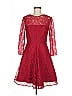 ML Monique Lhuillier Red Cocktail Dress Size 8 - photo 1