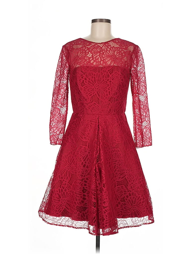 ML Monique Lhuillier Red Cocktail Dress Size 8 - photo 1