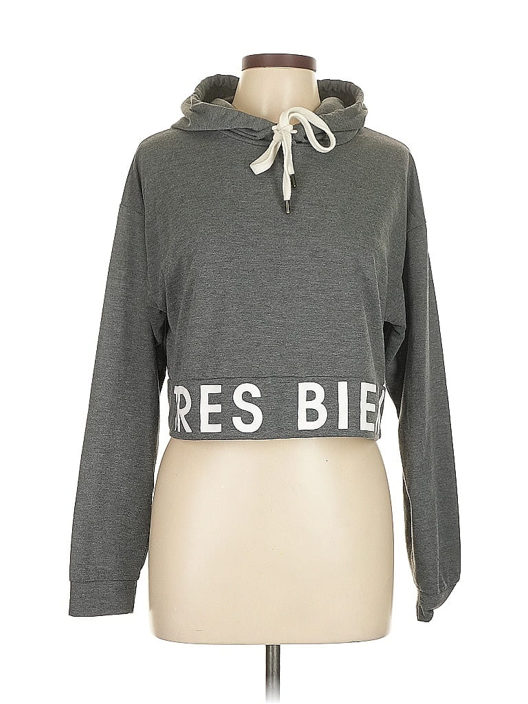 Pre-owned Miss Valley Pullover Hoodie In Gray