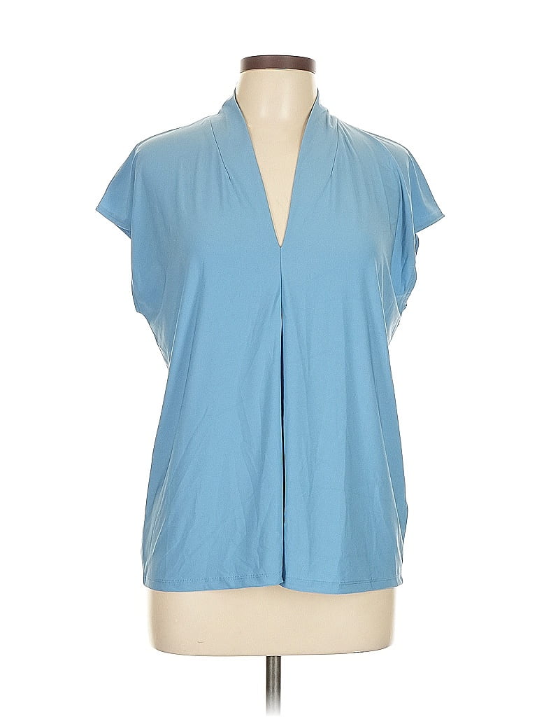 Pre-owned Buffalo By David Bitton Short Sleeve Blouse In Blue