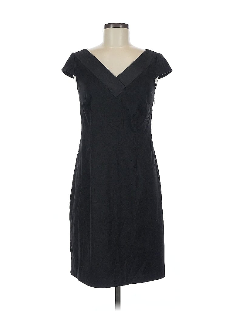 Connected Apparel Solid Black Cocktail Dress Size 8 - photo 1