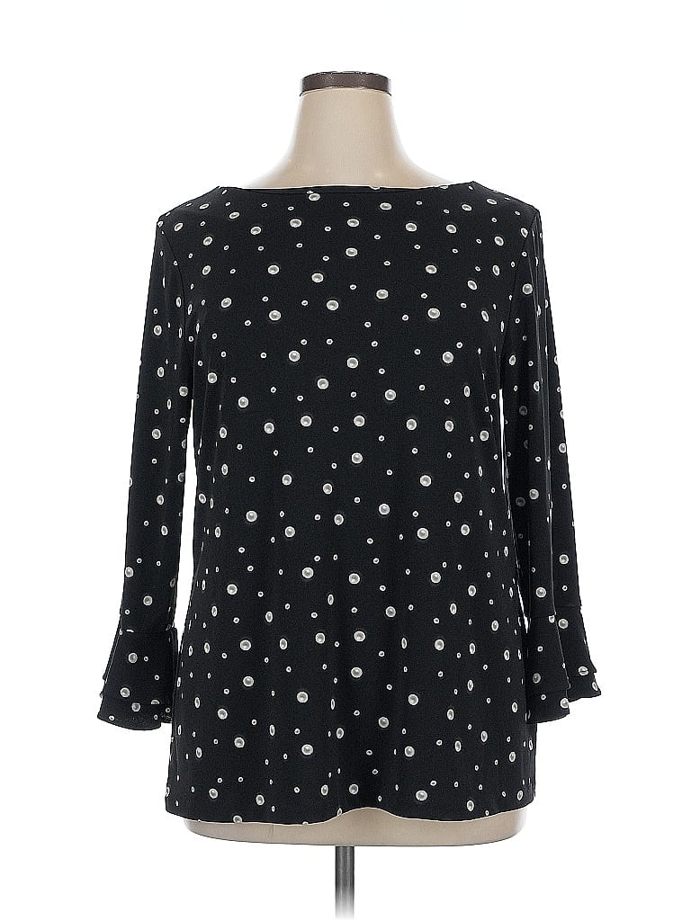 Pre-owned Charter Club 3/4 Sleeve Blouse In Black