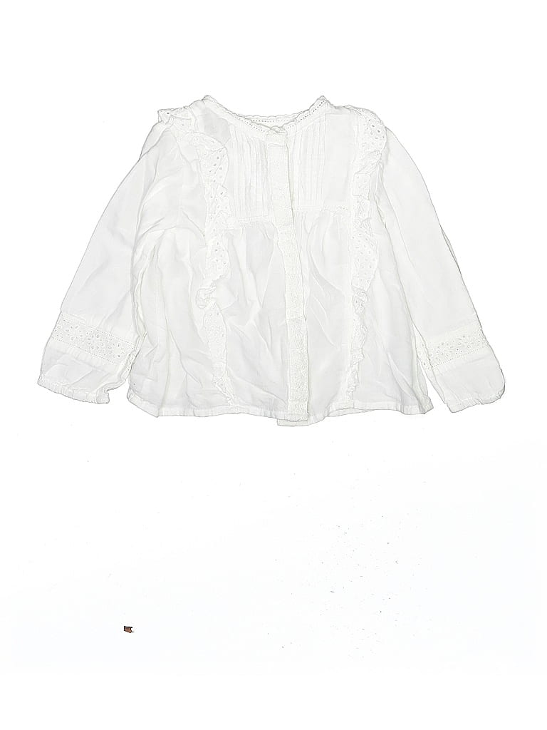 Zara Baby White Long Sleeve Blouse Size 18-24 mo - photo 1