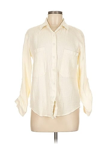 Monrow 3/4 Sleeve Button-Down Shirt (view 1)