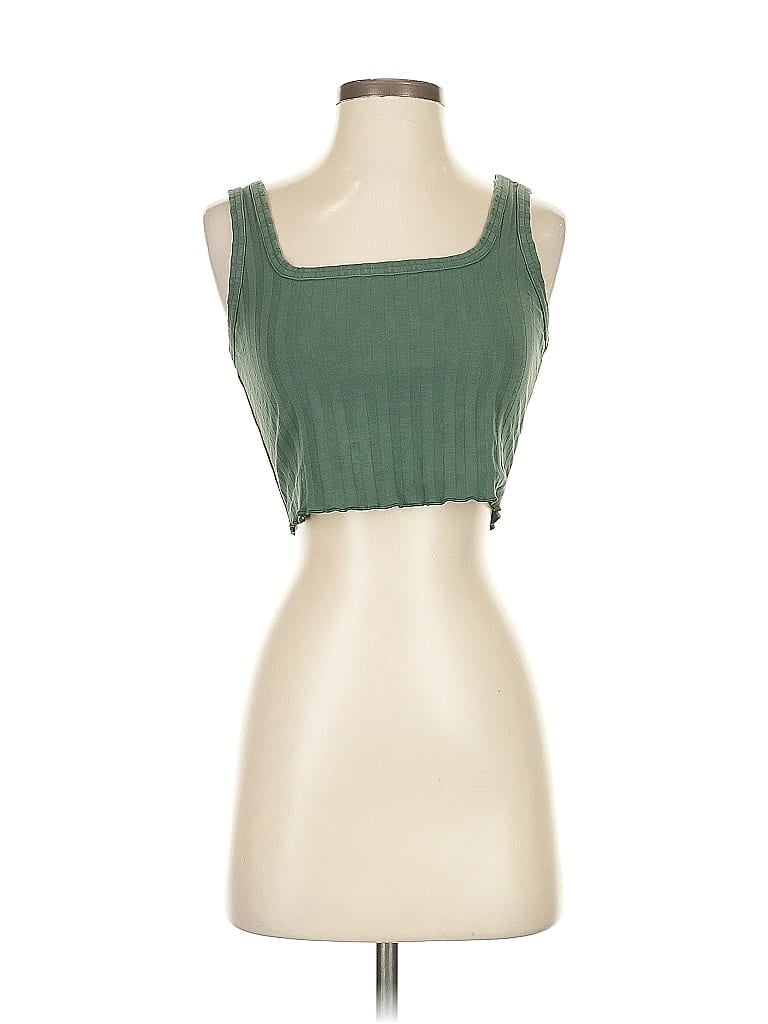 Pre-owned Offline By Aerie Tank Top Green Strapless Neckline Tops