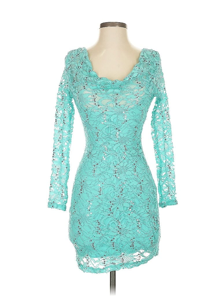 Pre-owned Emerald Sundae Cocktail Dress In Blue