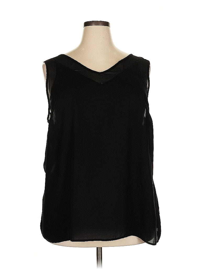 Pre-owned Inc International Concepts Sleeveless Blouse In Black