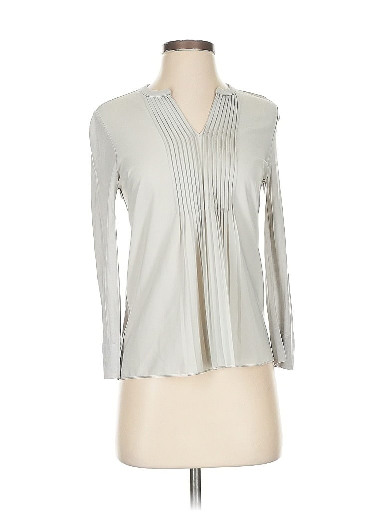 Pre-owned Emporio Armani Long Sleeve Blouse In Gray