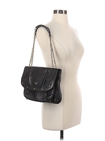 MCM Leather Studded Flap Shoulder Bag (view 2)