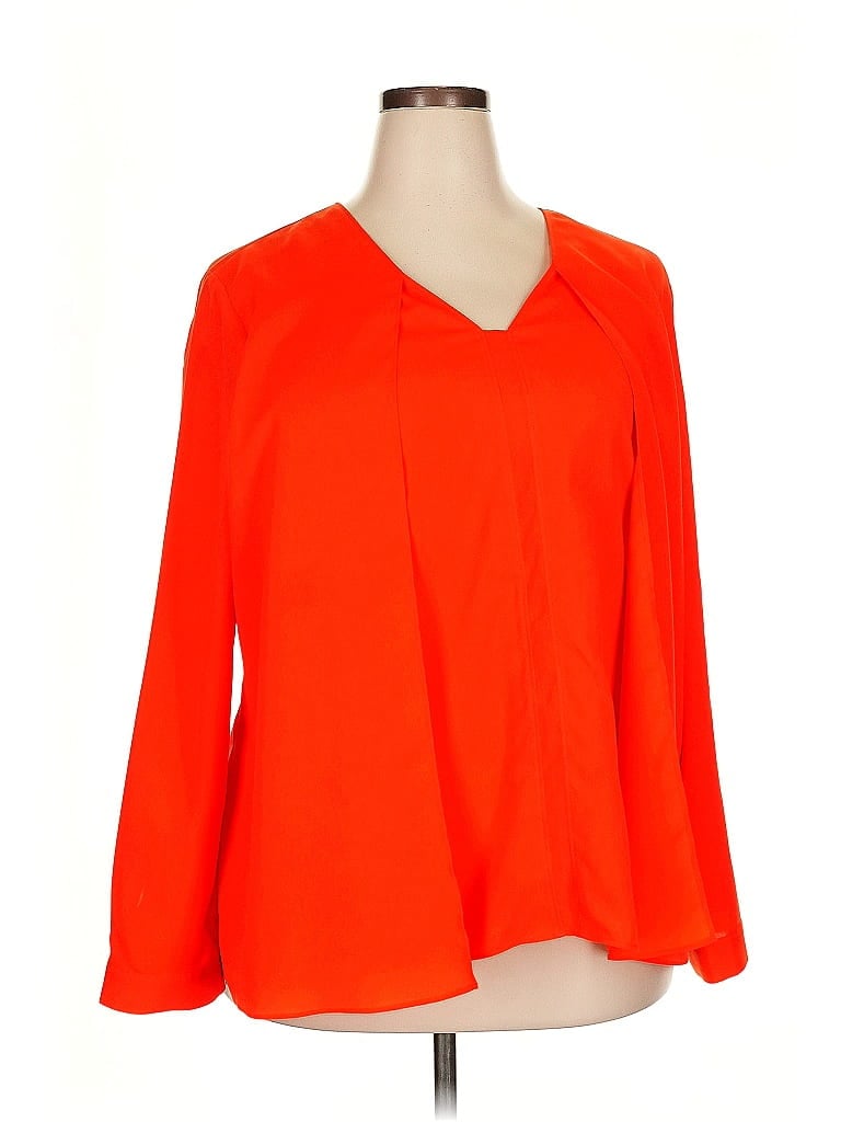 Doncaster Collection Orange 3/4 Sleeve Blouse Size 18 - photo 1