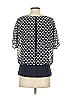 CAbi 100% Polyester Blue Short Sleeve Blouse Size S - photo 2